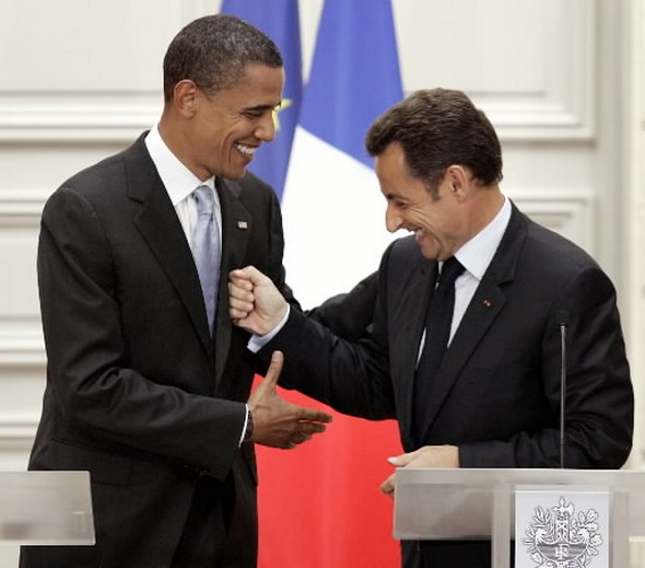 obama sarkozy 03 in Obama and Sarkozy hanging out