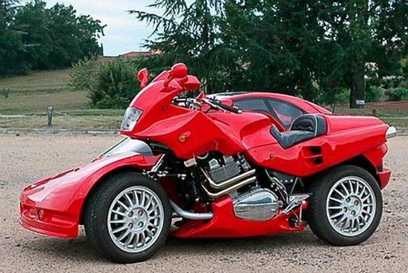 ferrari car bike hybrid 01 in Unusual Ferrari Car Motorcycle