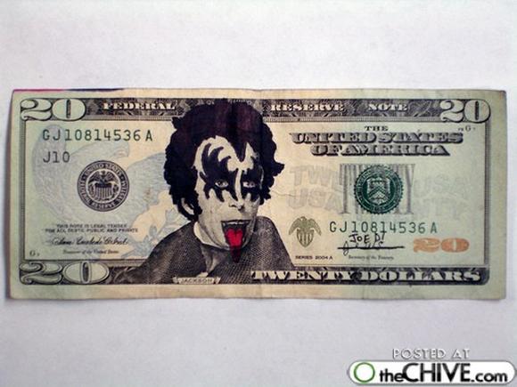 funny money modifications 42 in Playing With Money: Defacing Presidents and Funny Modifications