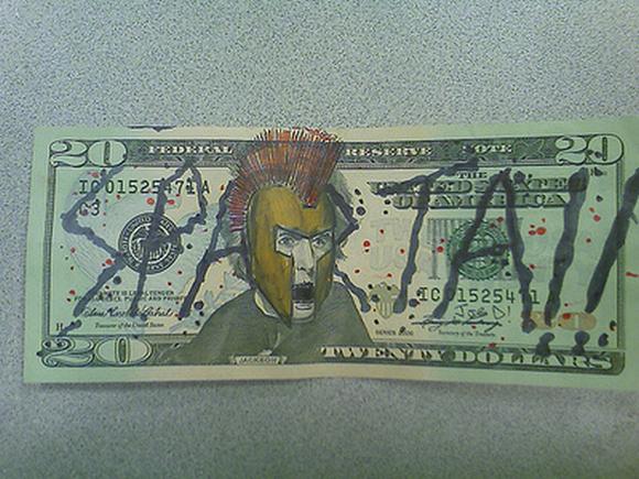 funny money modifications 46 in Playing With Money: Defacing Presidents and Funny Modifications