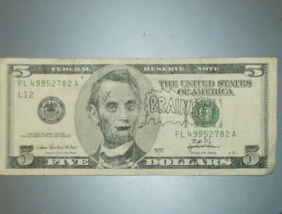 funny money modifications 68 in Playing With Money: Defacing Presidents and Funny Modifications