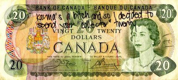 funny money modifications 74 in Playing With Money: Defacing Presidents and Funny Modifications