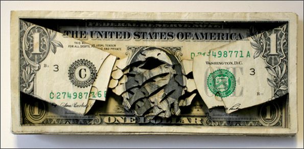 one dollar art by campbell 03 in One Dollar Art: Laser cut Money Made Worthless Gained Artistic Value