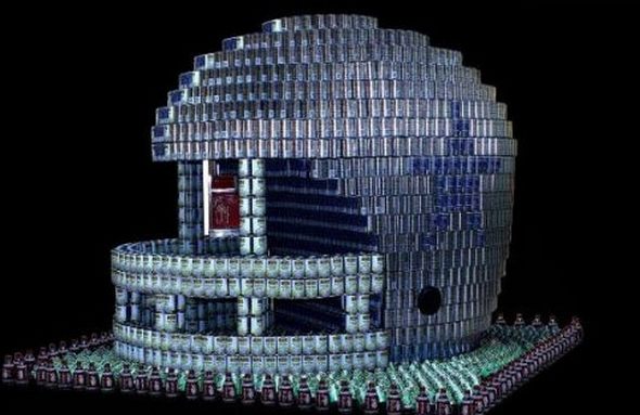 Canstruction sculpture