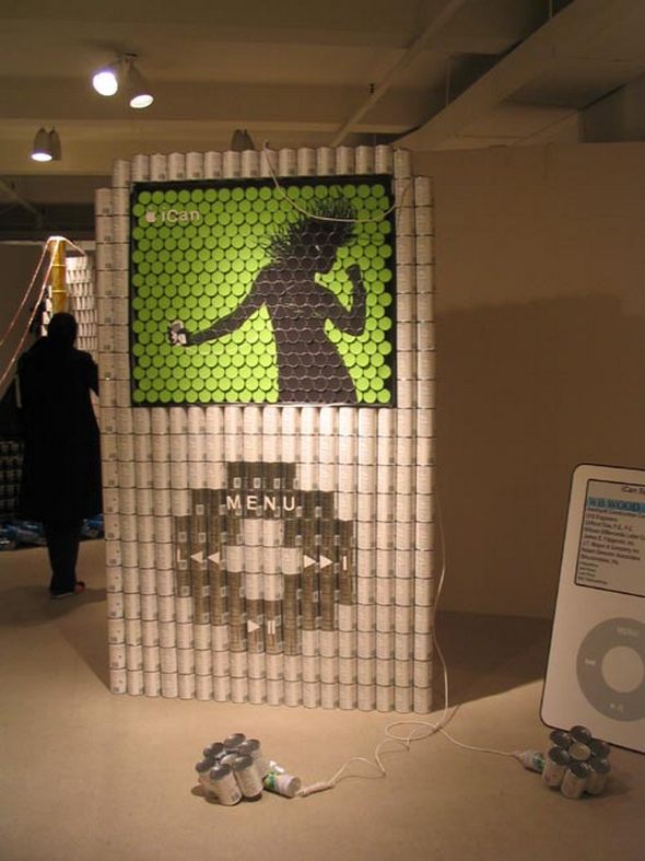 Canstruction sculpture