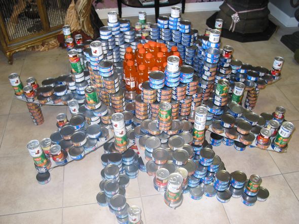 Canstruction sculpture