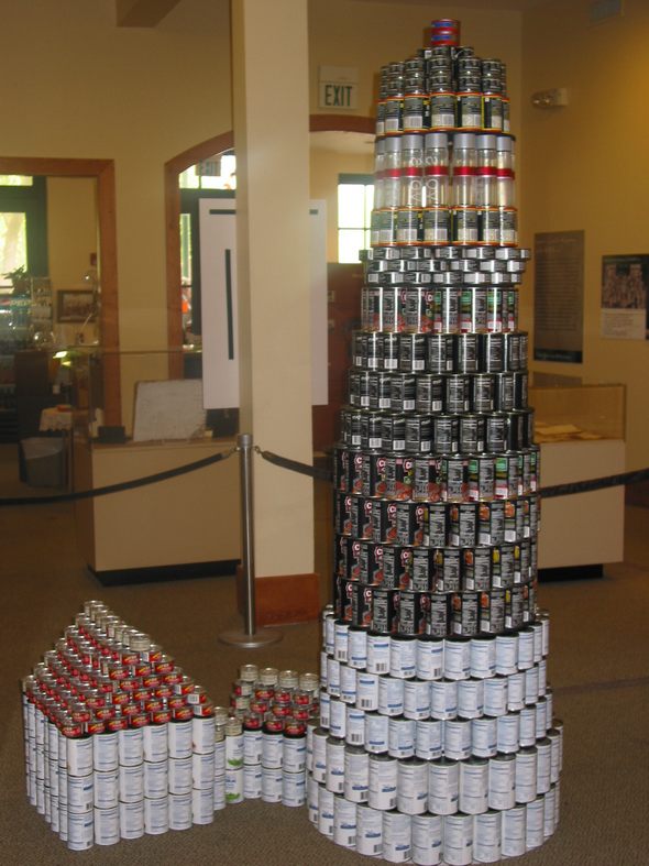 Canstruction sculpture