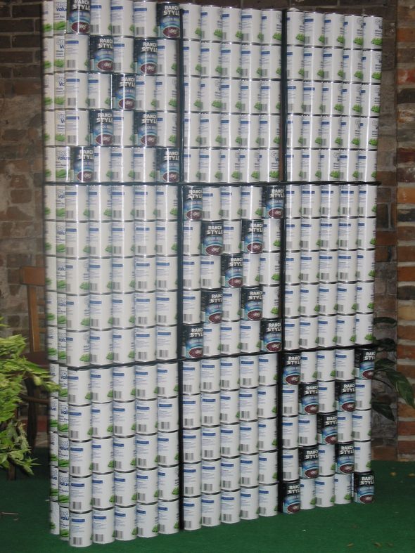 Canstruction sculpture