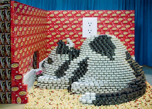 Canstruction sculpture