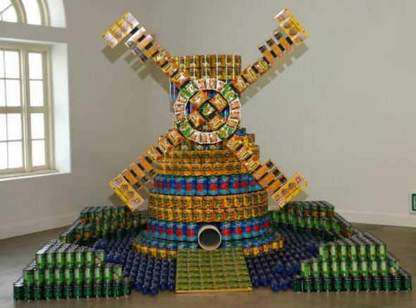 Canstruction sculpture