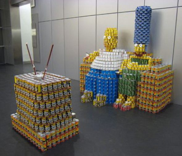 Canstruction sculpture