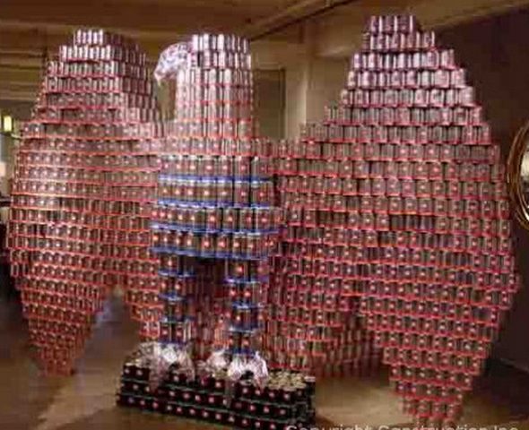 Canstruction sculpture