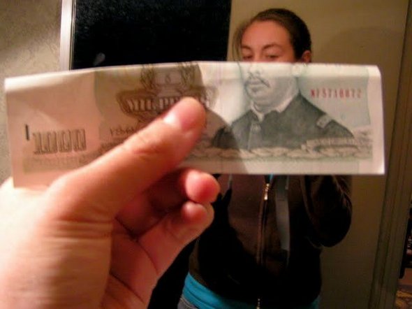 Creative Illusion Using Money Bills