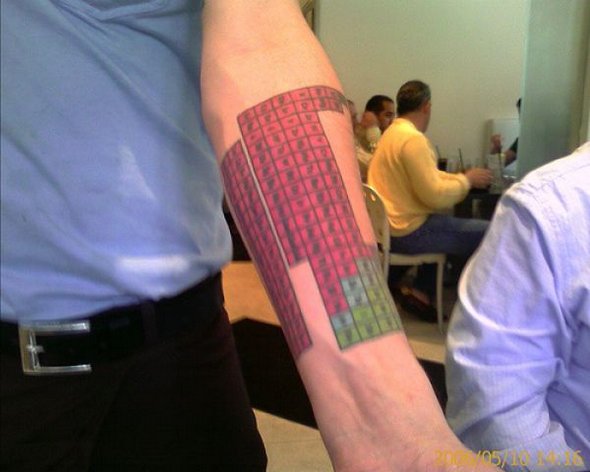 scientific tattoos 01 in 52 Funniest Geeky Scientific Tattoos