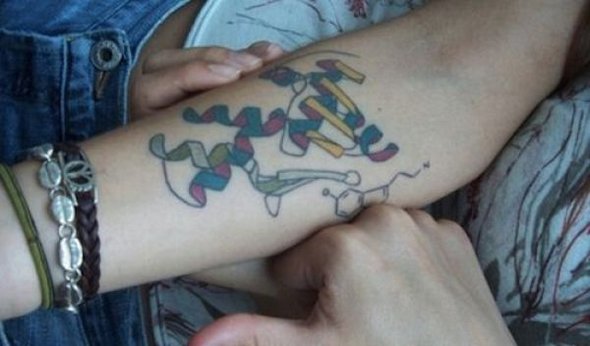 scientific tattoos 11 in 52 Funniest Geeky Scientific Tattoos