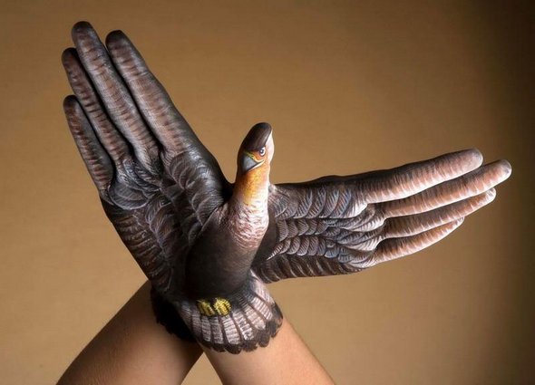 Amazing Example of Creative Animal Hand Painting