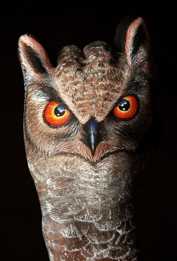 Amazing Example of Creative Animal Hand Painting