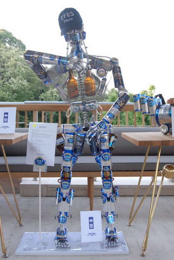 beer can. Art Sculpture Made By Beer