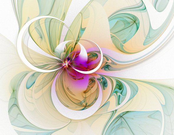 Elegant White Background Fractal Designs