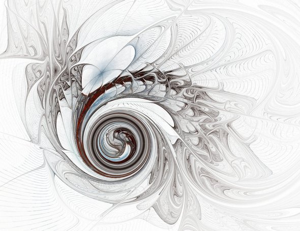 Elegant White Background Fractal Designs