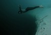Amazing Underwater Base Jumping into a Blue Hole
