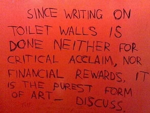 24 Humanistic Toilet Inscription