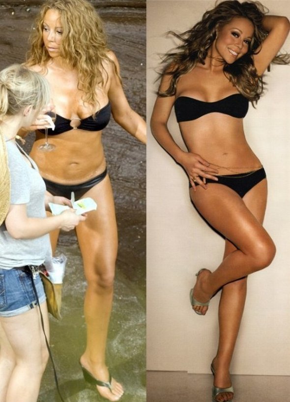 Celebrities Before and After Photoshop