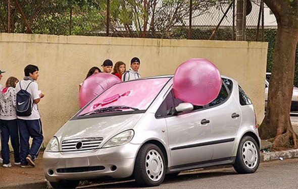 Giant Bubble Gum Shapes in Our Towns