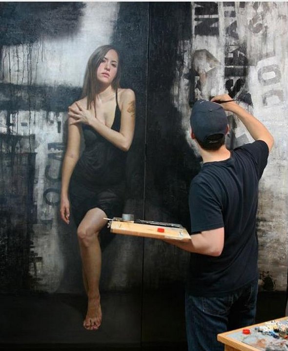 Ultra Realistic Paintings on the Wall by Artist David Jon Kassan