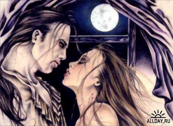 Young Women Suffering From Love to Vampires