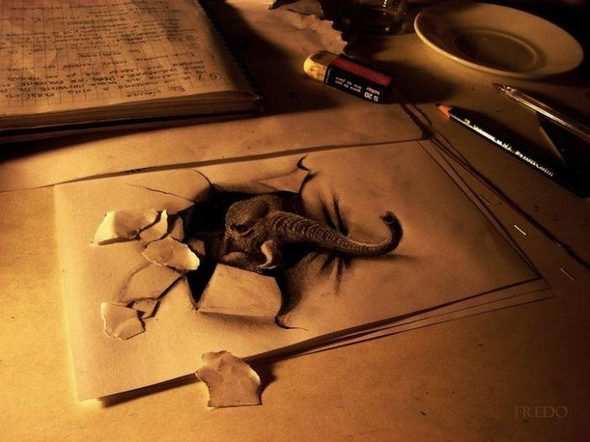 drawings which come alive 15 in Drawings which Enter Three Dimensional World