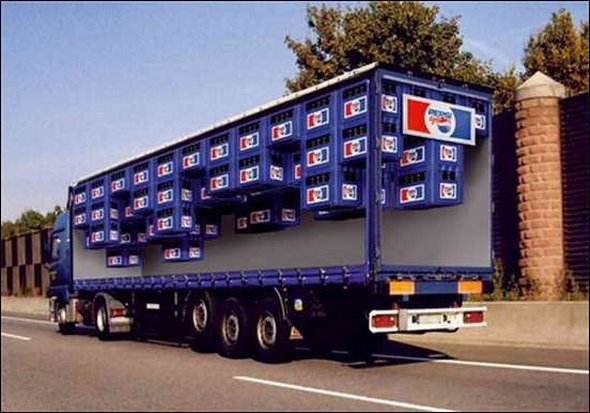 Funny 3D Truck Ad Designs