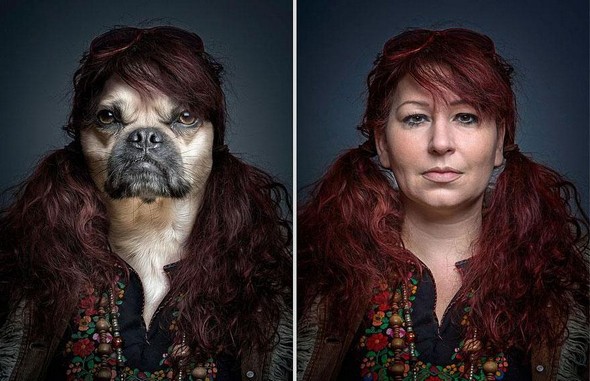 dogs dressed as their owners 01 in They Say Dogs Reflect Their Owners Characteristics. These Photos Prove This