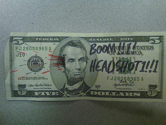 funny money modifications 20 in Playing With Money: Defacing Presidents and Funny Modifications