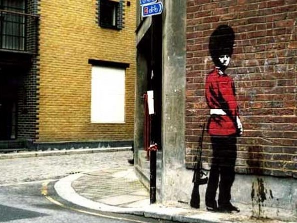 banksy street graffiti art 01 in Banksy   Street Graffiti Artist That Makes You Wonder