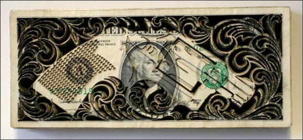 one dollar art by campbell 06 in One Dollar Art: Laser cut Money Made Worthless Gained Artistic Value