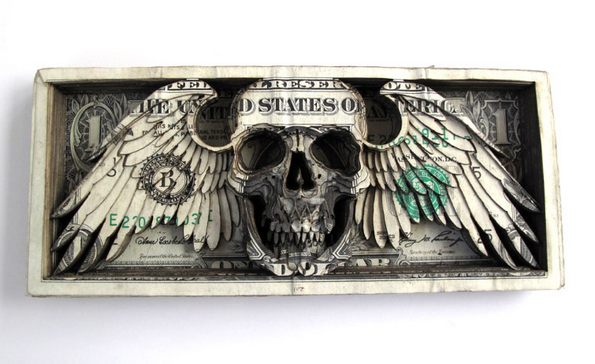one dollar art by campbell 17 in One Dollar Art: Laser cut Money Made Worthless Gained Artistic Value