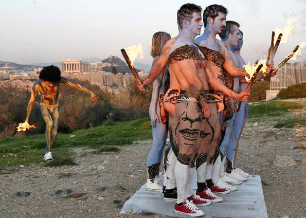 obama in Greeks LOVE Obama!