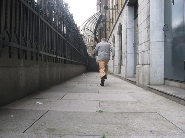 Running away from Camera Photography