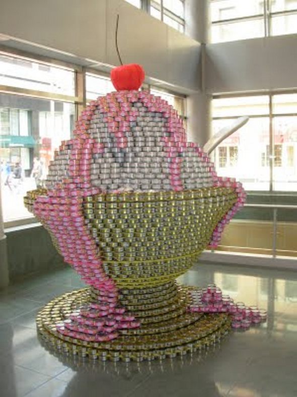 top canstruction sculpure 30 in 65 Unbelievable Canstruction Sculptures