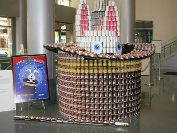 top canstruction sculpure 33 in 65 Unbelievable Canstruction Sculptures