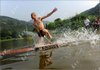 Gliding on Water (Qing Gong) Performed by Monk of South Shaolin Temple