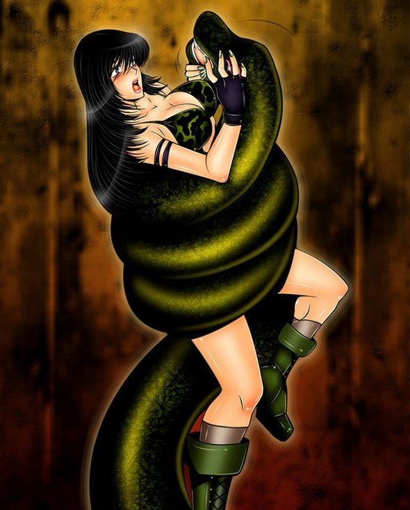cartoon girls and snakes 04 in Cartoon Girls Hugged by Snakes