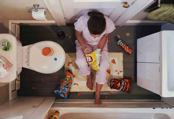 realistic paintings by lee price 10 in Birds Eye View Realistic Paintings by Lee Price