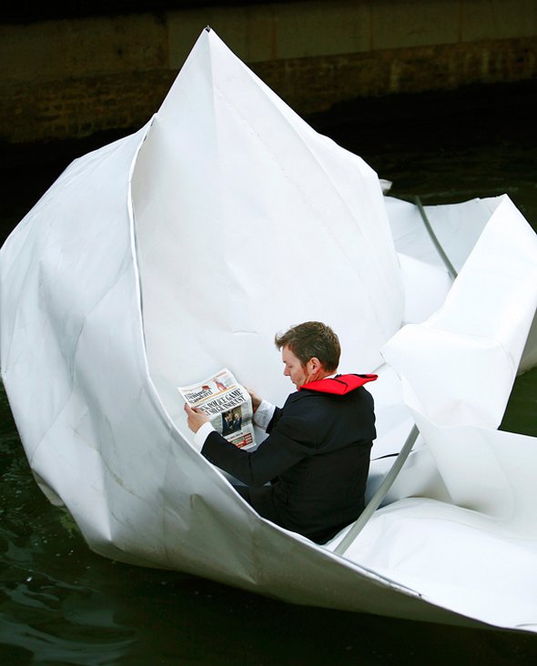 paper origami boat 04 in Sailing in Paper Origami Boat