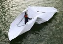 Sailing in Paper Origami Boat